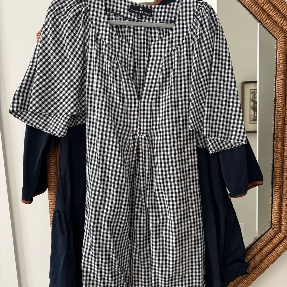 Pomander Place Black and White Gingham dress